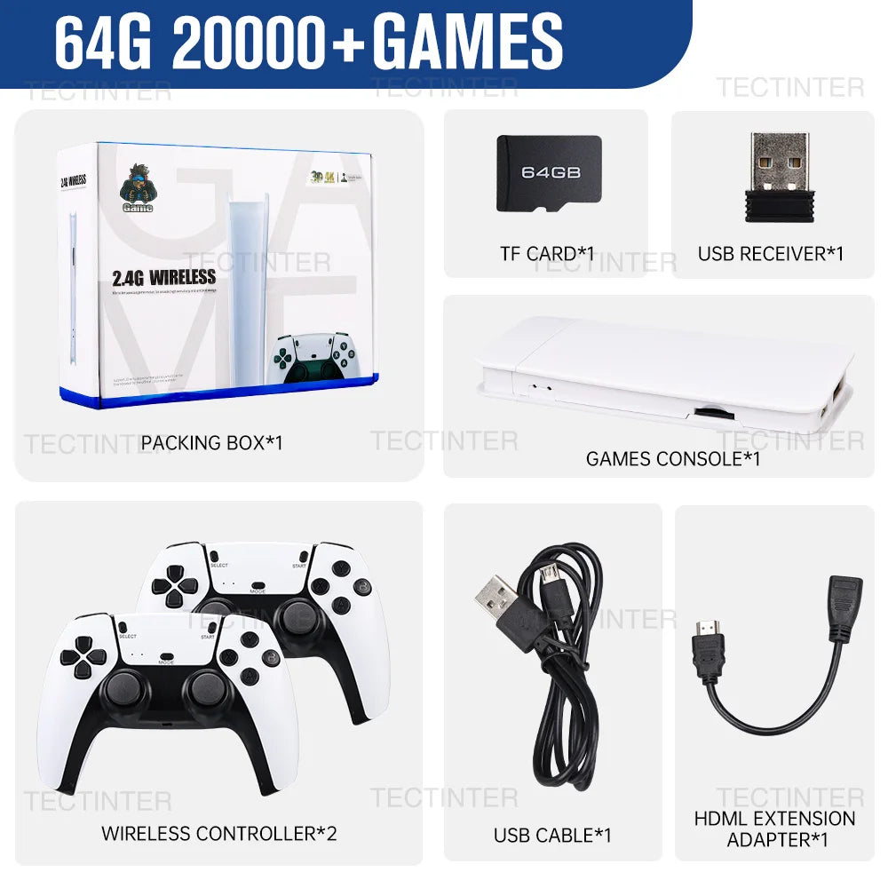 NostalgieBox 4K - Herbeleef je jeugd met deze Retro 4K Mini Console + 20.000 spellen.