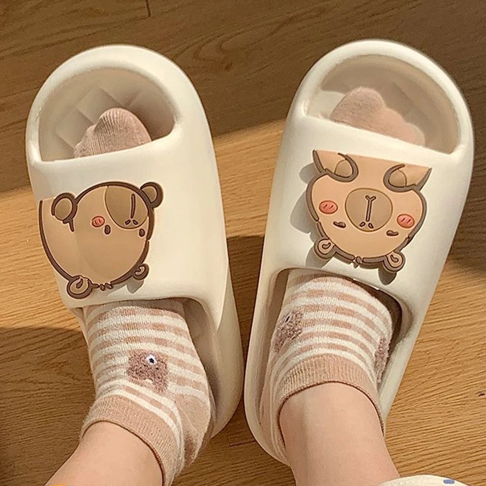 LANZZI Slippers - Schattig Capybara-ontwerp