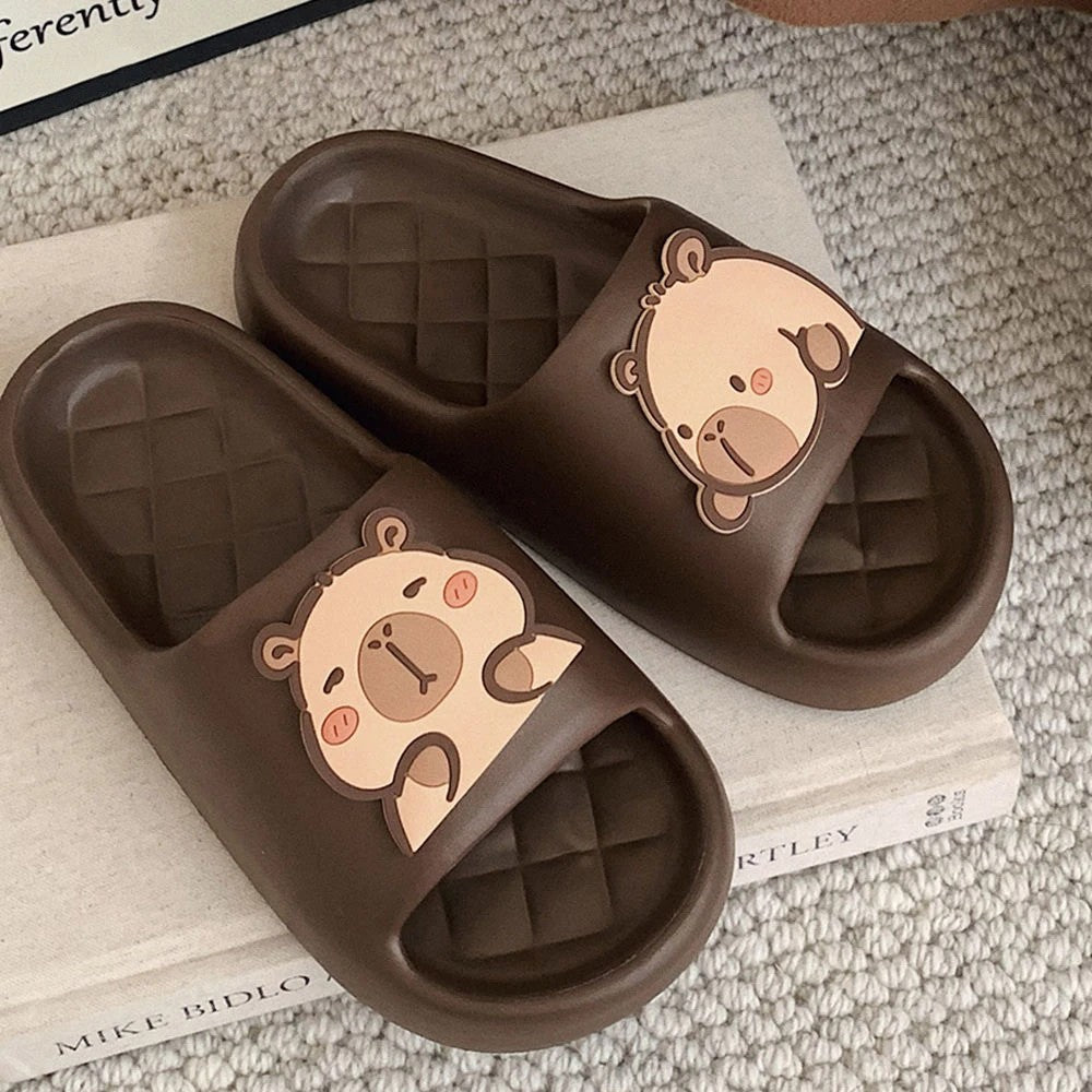 LANZZI Slippers - Schattig Capybara-ontwerp