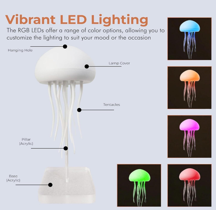 Zwemmende kwallenlamp