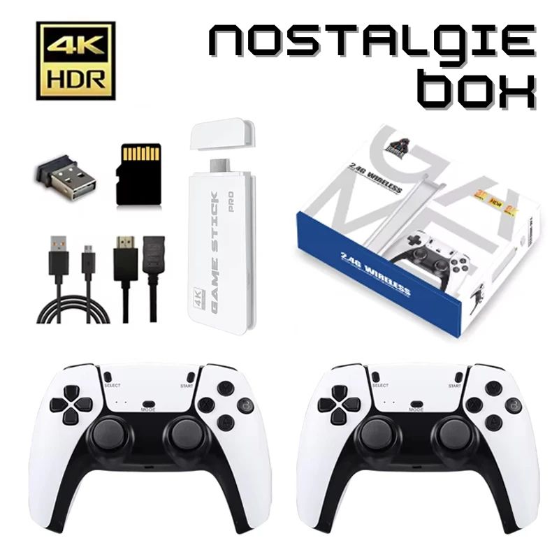 NostalgieBox 4K - Herbeleef je jeugd met deze Retro 4K Mini Console + 20.000 spellen.