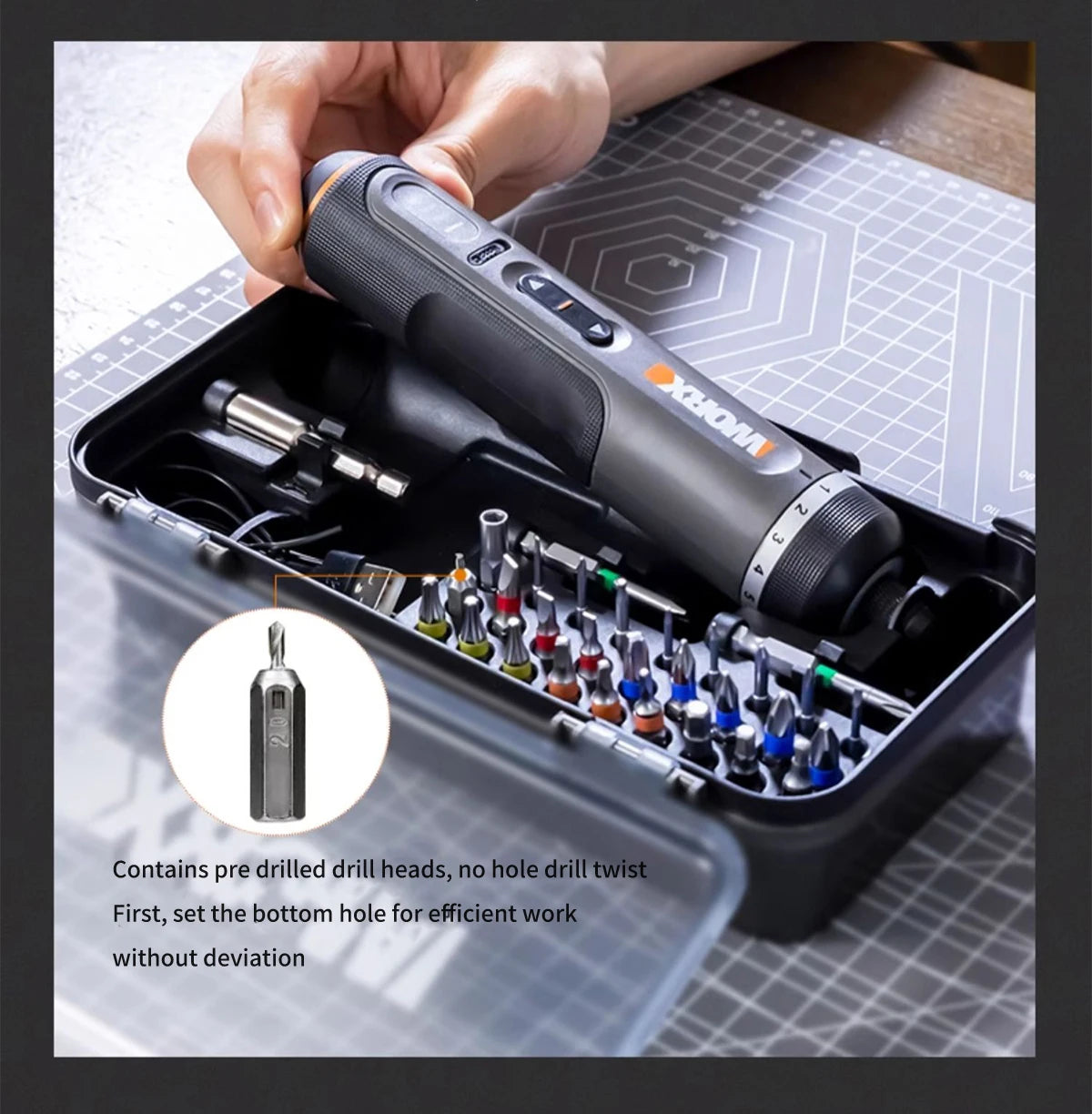 WORX SmartDrive WX242 - "Precisie, kracht, prestaties — waar u het ook nodig hebt."