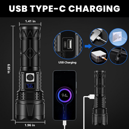 Ultraheldere zoombare zaklamp