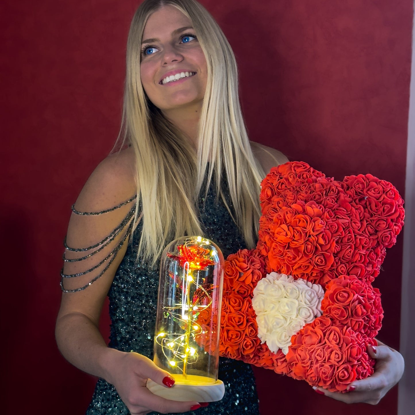 LANZZI Liefdeshart Rozenbeer