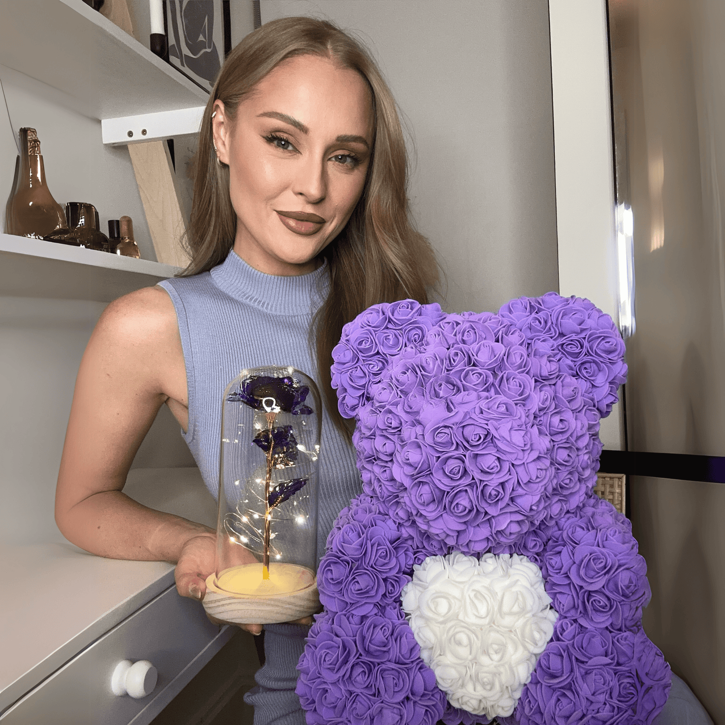 LANZZI Liefdeshart Rozenbeer